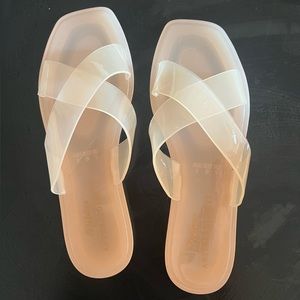 Anthropologie blush pink matisse sandals